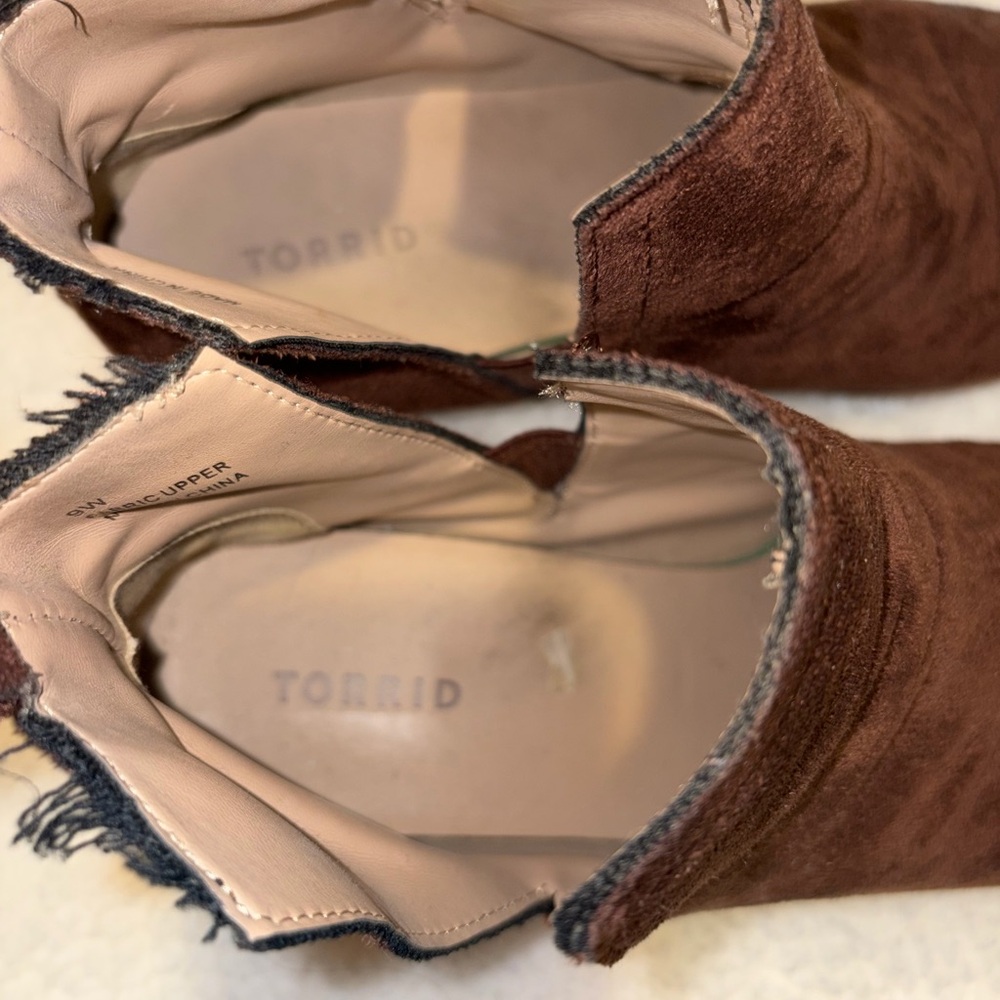 Torrid Chocolate Ankle Booties - Picture 3 of 7